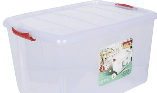 Aristo Multipurpose Plastic Storage Container Box With Wheels 70 Ltr (Clear,Transparent), 62 x 45 x 38 cm, Rectangular - Image 4